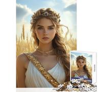 Puzzle da 1000 pezzi per adolescenti ritratto della dea dorata Giunone decorazione da parete regali di Babbo Natale segreto giochi educativi aiuta a esercitare il cervello dimensioni 50x75cm