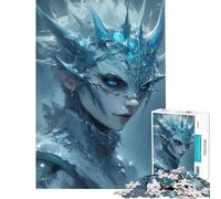 Puzzle da 1000 pezzi per adolescenti ritratto della Regina di Ghiaccio sfida per l'intelligenza giocattolo avvincente giochi divertenti migliora la memoria opere d'arte regalo (dimensioni 38x52cm)