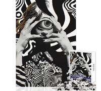 Puzzle da 1000 pezzi per adolescenti Ritratto dell'occhio onniveggente Giocattoli fai da te Ottimi regali e giocattoli Gioco educativo Aiuta l'esercizio del cervello Dimensioni 38x52cm