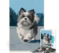Puzzle da 1000 pezzi per adolescenti,ritratto di cane in bianco e nero,ritaglio preciso,decorazione,gioco per esercitare la mente,gioco di pace,divertimento,regalo di Natale (50x75cm)