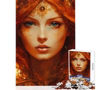 Puzzle da 1000 pezzi per adolescenti ritratto di donna focosa giocattoli fai da te regali di Babbo Natale segreto gioco educativo per compleanno Natale dimensioni 50x75cm