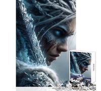 Puzzle da 1000 pezzi per adolescenti ritratto di donna guerriera del ghiaccio puzzle da 1000 pezzi decorazione per la casa giocattoli idee regalo antistress (38x52cm)