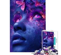 Puzzle da 1000 pezzi per adolescenti ritratto di donna mistica con elementi floreali rompicapo per adulti gioco stimolante per la memoria impegnativo da completare (dimensioni 38x52cm)