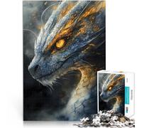 Puzzle da 1000 pezzi per adolescenti Ritratto di drago fantasy Allena il tuo cervello e le tue mani Regali di Babbo Natale segreto 26x38cm