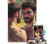 Puzzle da 1000 pezzi per adolescenti ritratto di due uomini innamorati giocattolo decorativo da parete per rafforzare i ricordi compleanno e Natale 50x75cm