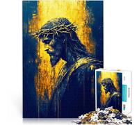 Puzzle da 1000 pezzi per adolescenti Ritratto di Gesù Cristo giocattoli educativi per l'apprendimento Lista dei desideri con Babbo Natale 38x26cm