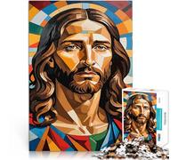 Puzzle da 1000 pezzi per adolescenti Ritratto di Gesù Cristo giochi divertenti per famiglie è ideale come regalo per tutta la famiglia 75x50cm