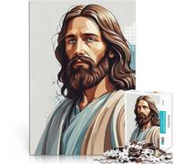 Puzzle da 1000 pezzi per adolescenti Ritratto di Gesù Cristo Per il divertimento in famiglia Migliorare l'amore tra le coppie 52x38cm