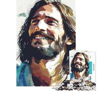 Puzzle da 1000 pezzi per adolescenti ritratto di Gesù sorridente puzzle per adulti "The Chosen" decorazione murale gioco stimolante regalo (dimensioni 38x26cm)