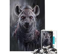 Puzzle da 1000 pezzi per adolescenti ritratto di iena con sguardo intenso sfida per l'intelligenza giocattolo avvincente giochi rilassanti decorazione da parete ottimo regalo (dimensioni 38x52cm)