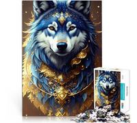 Puzzle da 1000 pezzi per adolescenti Ritratto di lupo nell'arte fantasy Assemblaggio del modello offerte come regali per tutta la famiglia 75x50cm