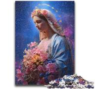 Puzzle da 1000 pezzi per adolescenti Ritratto di Maria, la madre, antistress, sfida difficile, ideale come regalo per tutta la famiglia, 38x26cm