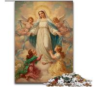 Puzzle da 1000 pezzi per adolescenti ritratto di Maria la madre, antistress Staycation Kill Time Enhance Love between Couples 50 x 75 cm
