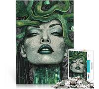 Puzzle da 1000 pezzi per adolescenti Ritratto di Medusa in mosaico Analisi e logica Ogni pezzo è unico - Gioco divertente e stimolante per tutta la famiglia 38x26cm