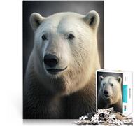Puzzle da 1000 pezzi per adolescenti Ritratto di orso polare Giochi educativi Decorazione della casa Migliorare l'amore tra le coppie 75x50cm