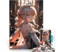 Puzzle da 1000 pezzi per adolescenti Ritratto di principessa anime Analisi e logica Decorazione murale Regali unici per compleanno e Natale 38x26cm