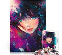 Puzzle da 1000 pezzi per adolescenti Ritratto di ragazza anime Allena il tuo cervello e le tue mani è ideale come regalo per tutta la famiglia 38x26cm