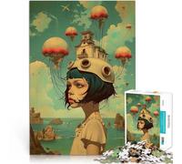 Puzzle da 1000 pezzi per adolescenti Ritratto di ragazza anime Vacanza a casa: uccidere il tempo è ideale come regalo per tutta la famiglia 52x38cm