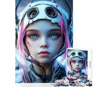Puzzle da 1000 pezzi per adolescenti,ritratto di ragazza cyberpunk,giocattolo educativo,regali di Babbo Natale segreto,gioco educativo,collezione di artisti,belle arti,dimensioni 38x52cm
