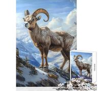 Puzzle da 1000 pezzi per adolescenti ritratto di stambecco capra di montagna decorazione per la casa giocattoli ottimi regali e giocattoli per giochi educativi interessante riduzione dello stress