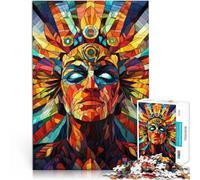 Puzzle da 1000 pezzi per adolescenti Ritratto in vetro colorato Allena il tuo cervello e le tue mani perché è ideale come regalo per tutta la famiglia 38x26cm