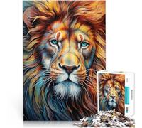 Puzzle da 1000 pezzi per adolescenti Ritratto incredibile di leone sfida educativa con pezzi completamente interconnessi di forma casuale 75x50cm