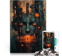 Puzzle da 1000 pezzi per adolescenti Robot del futuro Giocattoli educativi per l'apprendimento Giochi per famiglie Opera d'arte 38x26cm