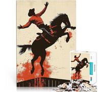 Puzzle da 1000 pezzi per adolescenti Rodeo del selvaggio West Vacanza a casa: uccidere il tempo Collezione di artisti, Belle arti 75x50cm