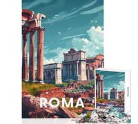 Puzzle da 1000 pezzi per adolescenti Roma Foro Romano Decorazione per la casa Giocattoli Ottimi regali e giocattoli per gioco educativo Interessante riduzione dello stress Dimensioni 50x75cm