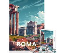 Puzzle da 1000 pezzi per adolescenti Roma Foro Romano Decorazione per la casa Giocattoli Regalo Compleanno Gioco pratico Interazione genitore-figlio Dimensioni 38x52cm
