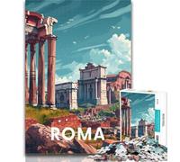 Puzzle da 1000 pezzi per adolescenti, Roma, Foro Romano, per adulti, 1000 pezzi, gioco per famiglie, antistress, sfida difficile, ottimi regali e giocattoli, 26x38cm