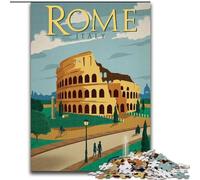 Puzzle da 1000 pezzi per adolescenti Roma Giochi educativi Decorazione per la casa Gioco educativo per compleanno, Natale (50x75cm) 1000 pezzi
