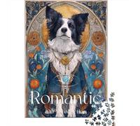 Puzzle Da 1000 Pezzi Per Adolescenti Romantic Art Nouveau Dog Print Puzzle Giochi Divertenti Regalo Decorativo Perfetto Per Amici E Familiari 52x38cm/1000pcs