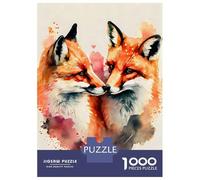 Puzzle Da 1000 Pezzi Per Adolescenti Romantic Fox Couple Puzzle Per Adulti Giochi Rilassanti Taglio Di Precisione Regali Per Amici E Familiari 38x26cm/1000pcs