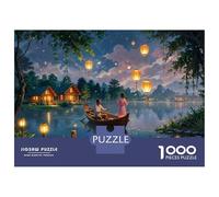 Puzzle Da 1000 Pezzi Per Adolescenti Romantic Night on The Lake Puzzle Per Adulti Gioco Pratico Sfida Difficile Sfida Educativa 52x38cm/1000pcs