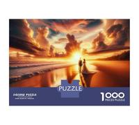 Puzzle Da 1000 Pezzi Per Adolescenti Romantic Sunset Beach Walk Puzzle Per Adolescenti Giocattoli Antistress Regalo Di Compleanno, Natale 70x50cm/1000pcs