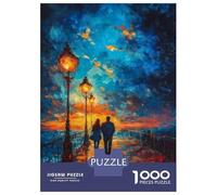 Puzzle Da 1000 Pezzi Per Adolescenti Romantic Sunset Walk Puzzle Per Adulti Giocattoli Antistress Decorazione Da Parete Regali Unici Per Compleanno E Natale 38x26cm/1000pcs
