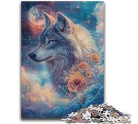 Puzzle da 1000 pezzi per adolescenti Rose Wolf Antistress Sfida difficile Ogni pezzo è unico - Gioco divertente e stimolante per tutta la famiglia 50x75cm