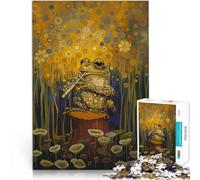 Puzzle da 1000 pezzi per adolescenti Rospo che suona il flauto Giocattoli da gioco per regalo di famiglia Regalo di compleanno 38x26cm