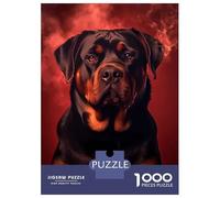 Puzzle Da 1000 Pezzi Per Adolescenti Rottweiler Dog Puzzle Per Adulti Giochi Rilassanti Decorazione Perfetta Attività Divertenti A Casa 52x38cm/1000pcs