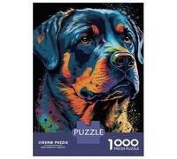 Puzzle Da 1000 Pezzi Per Adolescenti Rottweiler Style 2 Puzzle Per Adulti Gioco Pratico Regali Per Donne Regali Per Amici E Familiari 38x26cm/1000pcs