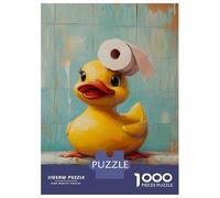 Puzzle Da 1000 Pezzi Per Adolescenti Rubber Duck with Toilet Paper Puzzle Per Adulti Gioco Per Famiglie Divertente E Spiritoso Regali Di Natale E Compleanno 70x50cm/1000pcs