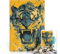 Puzzle da 1000 pezzi per adolescenti Ruggito della tigre Antistress Vacanza in patria Uccidere il tempo con poster abbinato e foglio di quiz 52x38cm