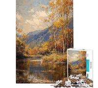 Puzzle da 1000 pezzi per adolescenti ruscello autunnale gioco per adulti e famiglie sfida difficile da completare (dimensioni 38x52cm)