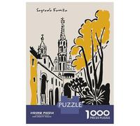 Puzzle Da 1000 Pezzi Per Adolescenti Sagrada Familia Barcelona Illustration Puzzle Per Adulti Giochi Rilassanti Corsa Di Velocità Manuale Regali Di Natale E Compleanno 52x38cm/1000pcs