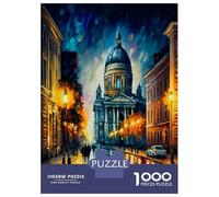 Puzzle Da 1000 Pezzi Per Adolescenti Saint Petersburg in Color Puzzle Per Adulti Gioco Pratico Decorazione Da Parete Offerta Come Regalo Per Tutta La Famiglia 52x38cm/1000pcs