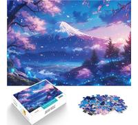 Puzzle da 1000 pezzi per adolescenti Sakura Mountain View Sfida di gioco educativo giocattolo Adatto per la decorazione del desktop 52x38cm