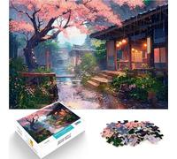 Puzzle da 1000 pezzi per adolescenti Sakura pallido Difficile da completare ma divertente e umoristico perché è ideale come regalo per tutta la famiglia 38x26cm
