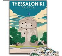 Puzzle da 1000 pezzi per adolescenti Salonicco Grecia, allena il tuo cervello e le tue mani, regali di compleanno unici per età 14+ 75x100cm