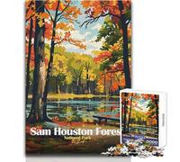 Puzzle da 1000 pezzi per adolescenti Sam Houston Forest National Park Gioco di sfida unico Antistress Regali di Babbo Natale segreto Dimensioni 38x26cm
